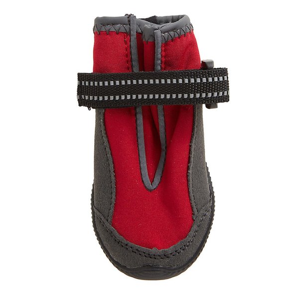 Top Paw Stylish Red and Gray Dog Boots - Picture 3 of 6